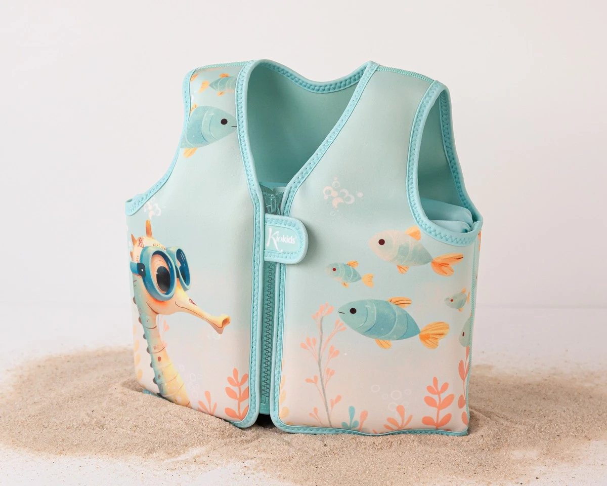 Chaleco Neopreno Flotación  Bebes y Niños de 12-24 meses Menta Kiokids